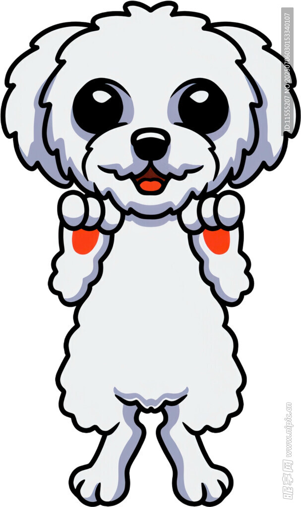 可爱小狗比耶卖萌