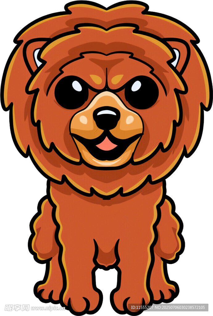 可爱棕色小狗卡通形象