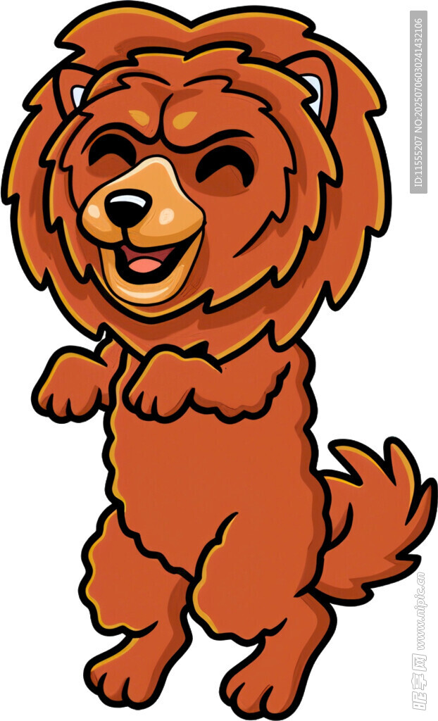 站立的可爱棕色小狗