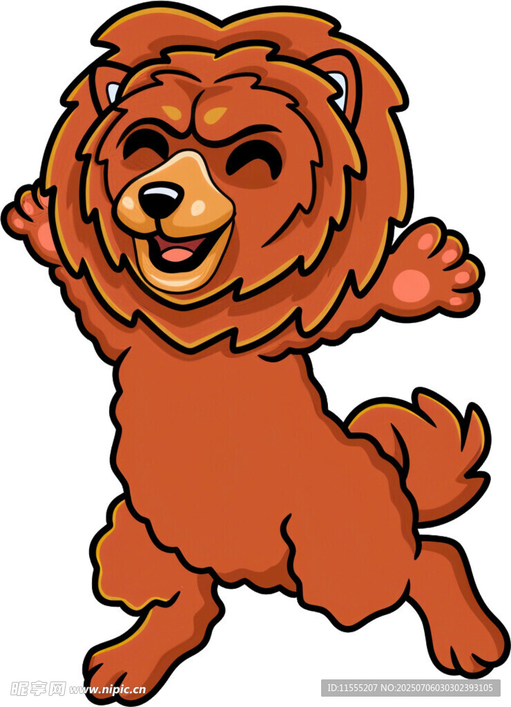 跳跃的欢乐棕熊