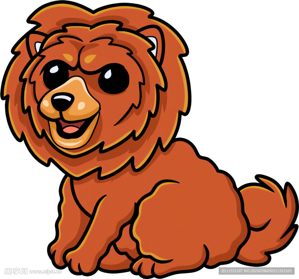 可爱棕色小狗卡通形象