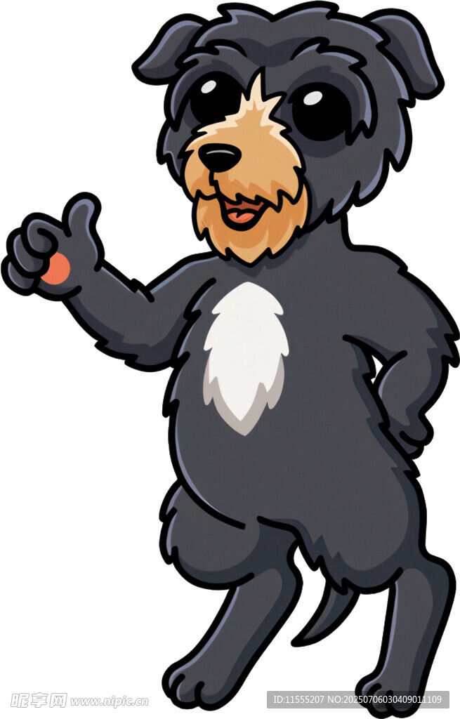 可爱小狗欢快打招呼