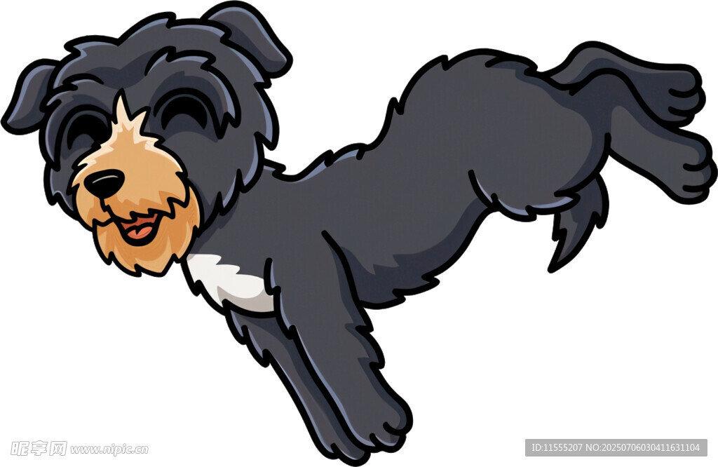 跳跃的可爱小狗