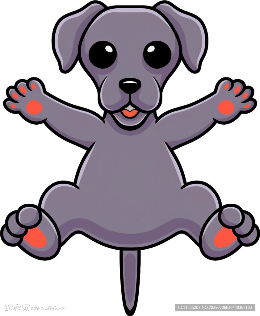 可爱小狗张开爪子卖萌