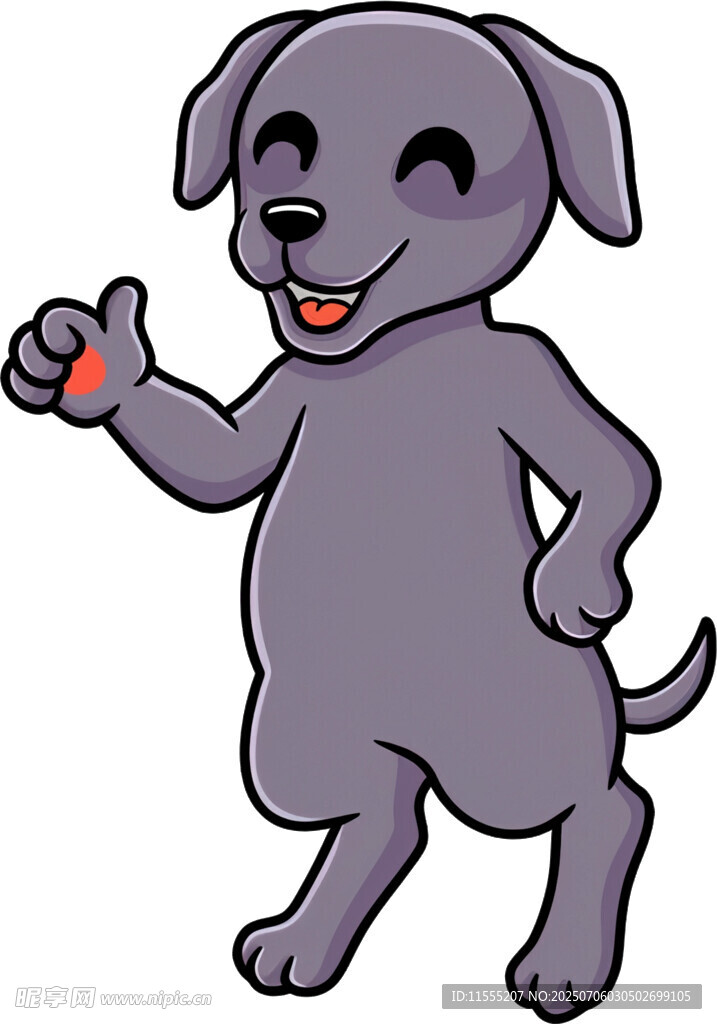 可爱小狗竖大拇指