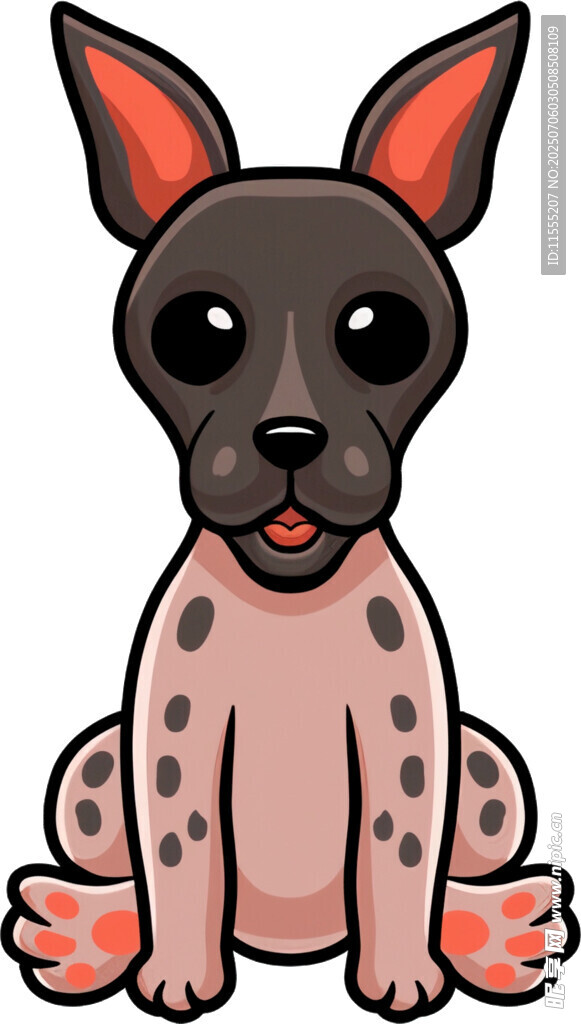 可爱斑点小狗卡通形象