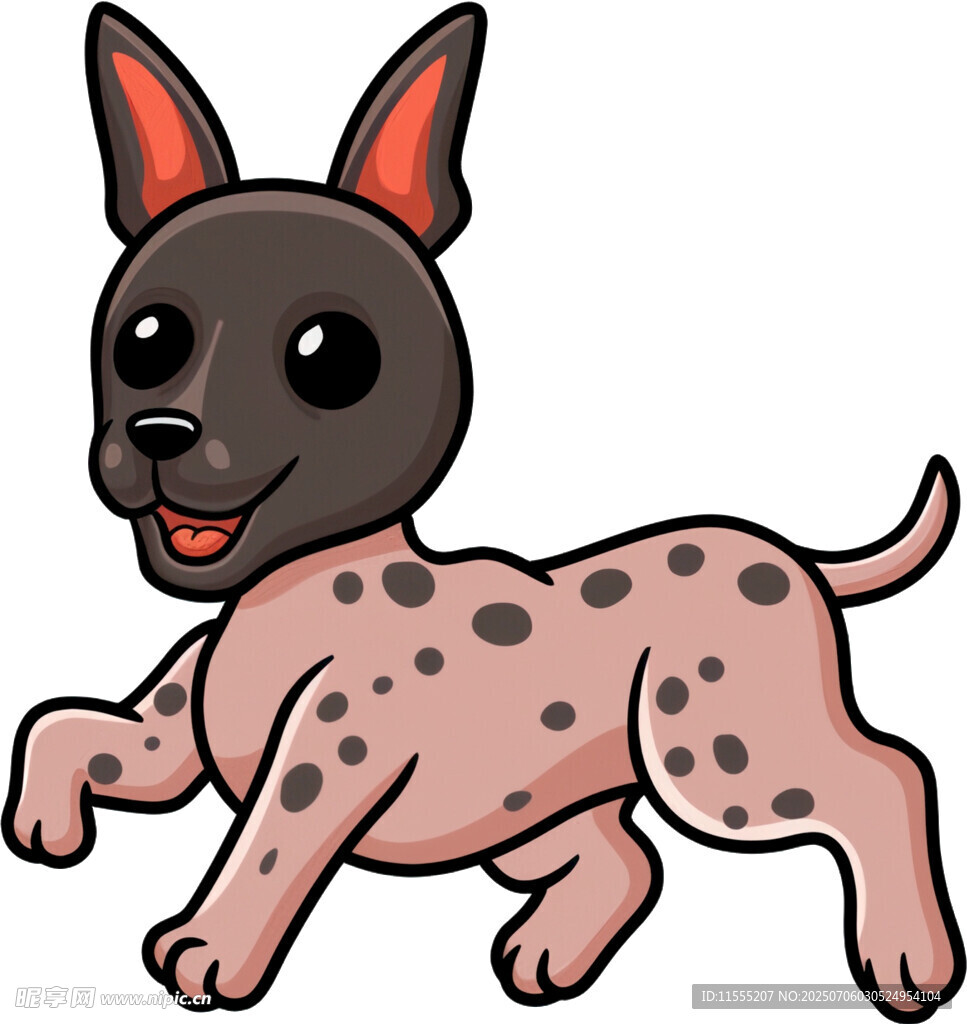 奔跑的斑点小狗