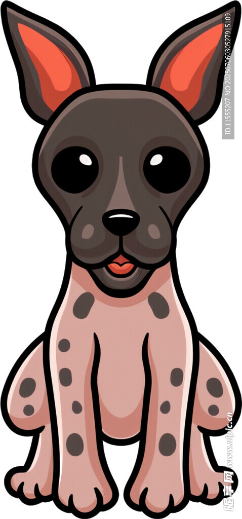 可爱斑点小狗卡通形象