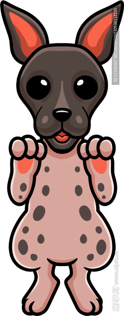 可爱小狗穿粉色实验服