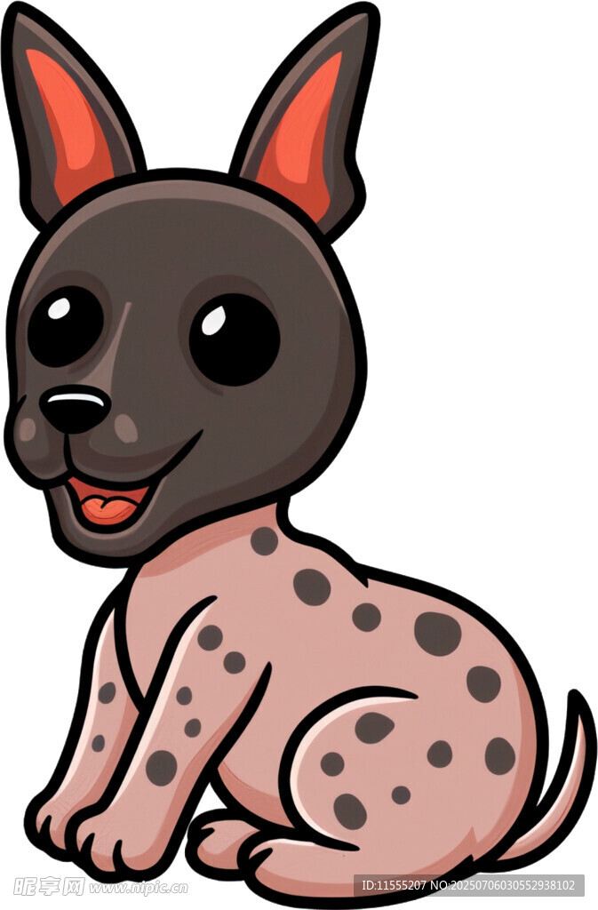 可爱斑点小狗卡通形象