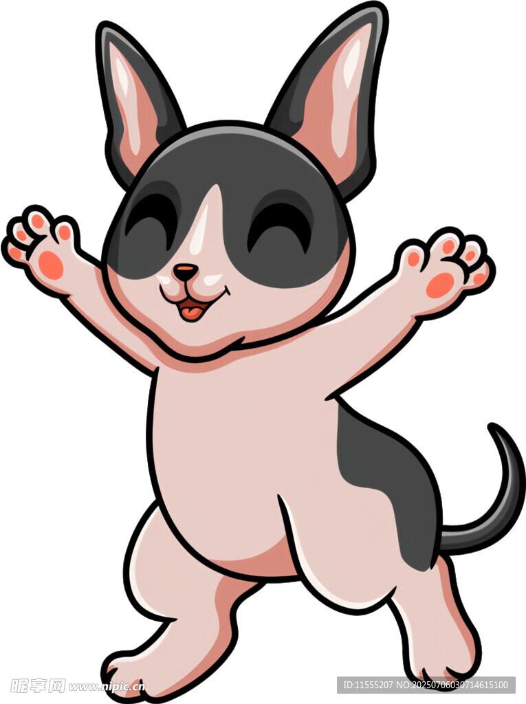 跳跃的可爱小狗