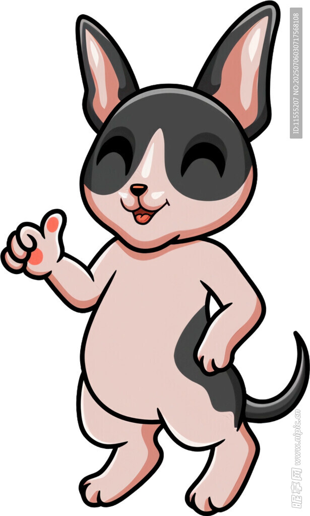 可爱小狗竖大拇指