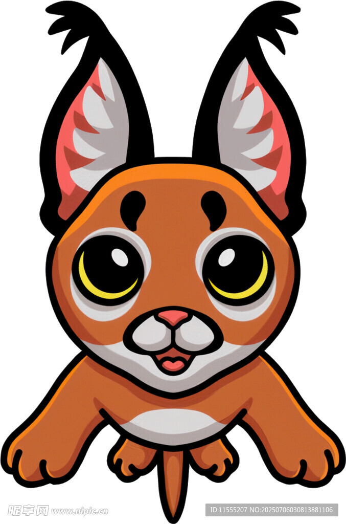 可爱卡通猞猁形象