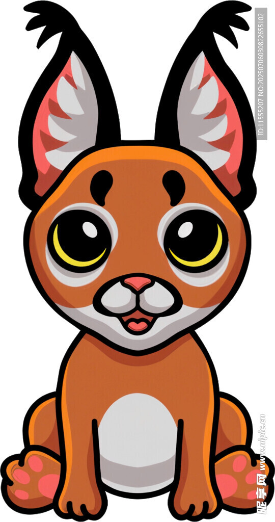 可爱卡通猞猁形象