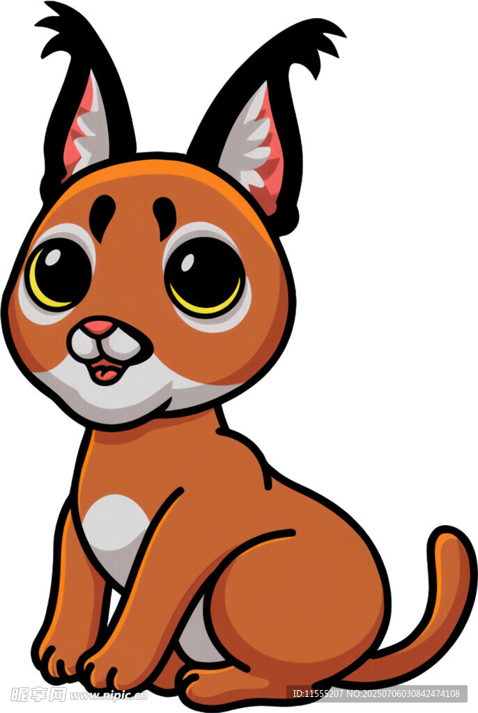 可爱卡通猞猁形象