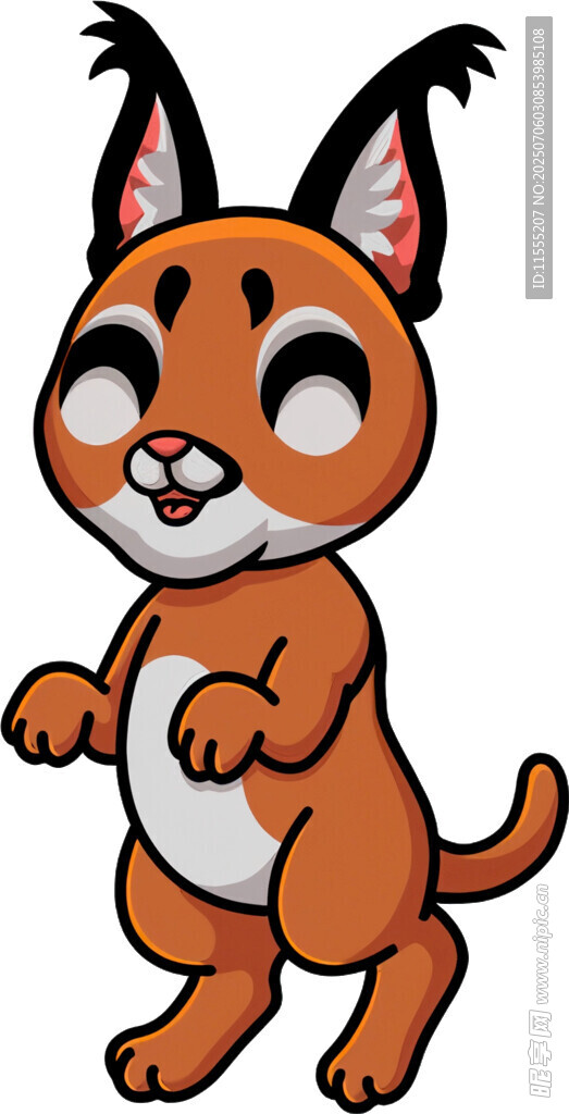 可爱卡通小猞猁形象