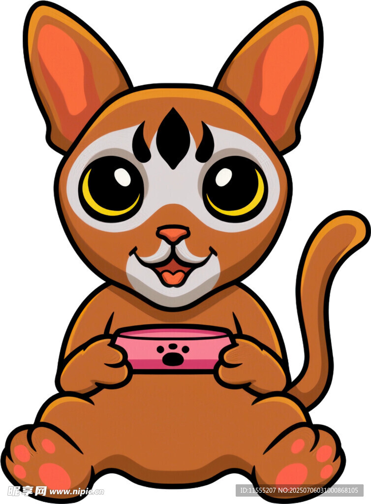 可爱猫咪玩手机