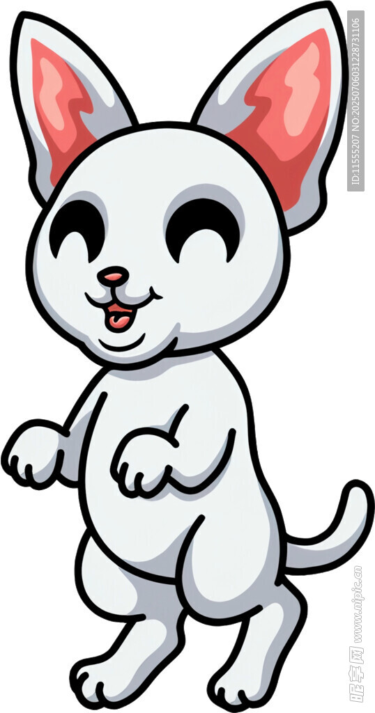 可爱卡通小白狗