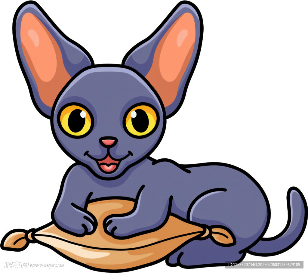 趴着的可爱蓝猫