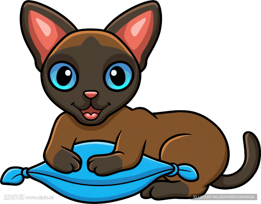 趴着的可爱棕色猫咪