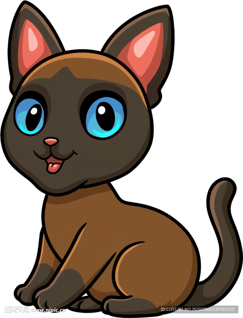 可爱黑猫卡通形象