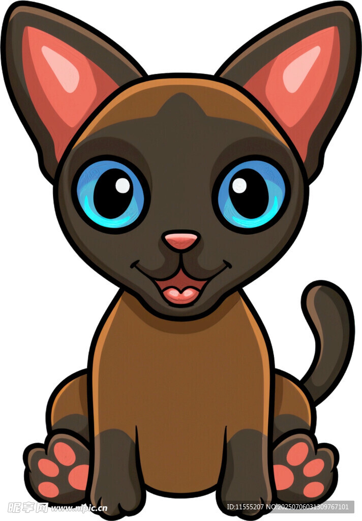 可爱黑猫卡通形象