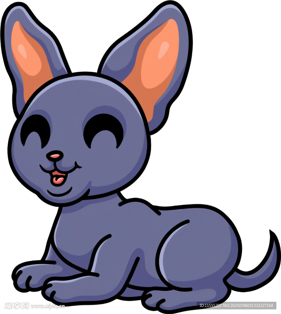 趴着的可爱紫色小动物