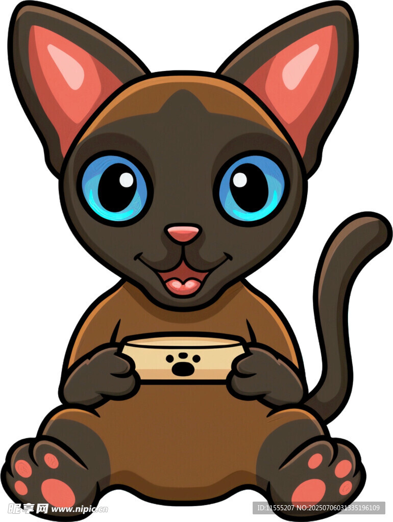 黑猫萌宠玩手机