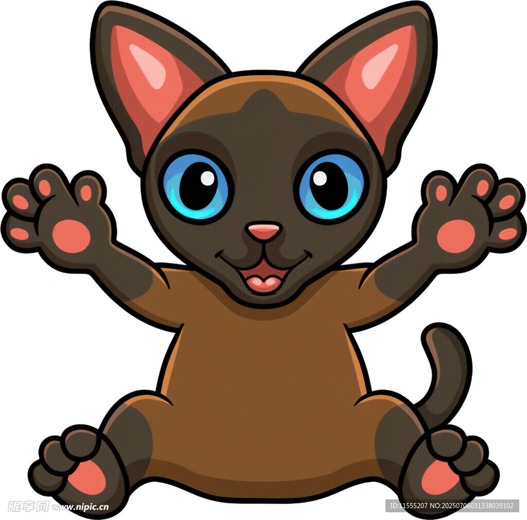 可爱小猫张开爪子卖萌