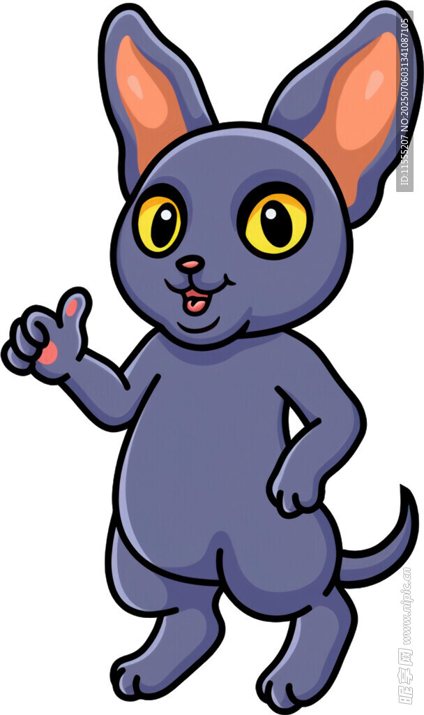 可爱紫猫俏皮比耶