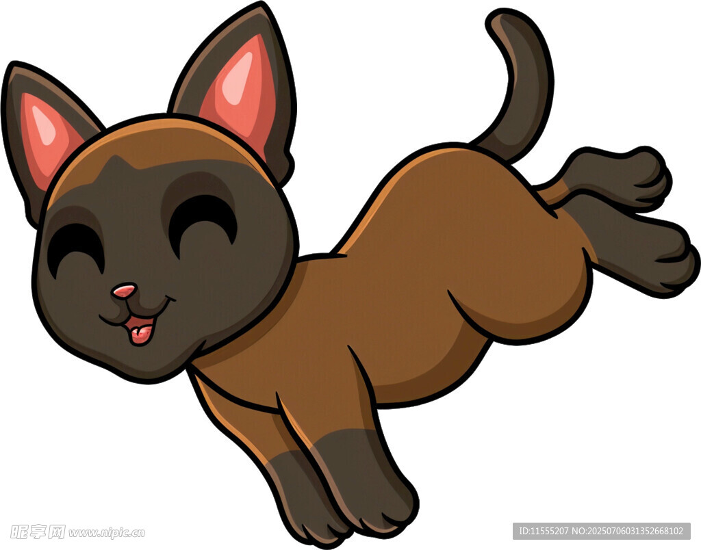 跳跃的可爱小猫