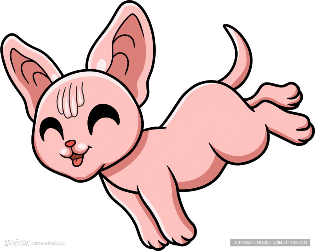 粉色萌态小狗欢快奔跑