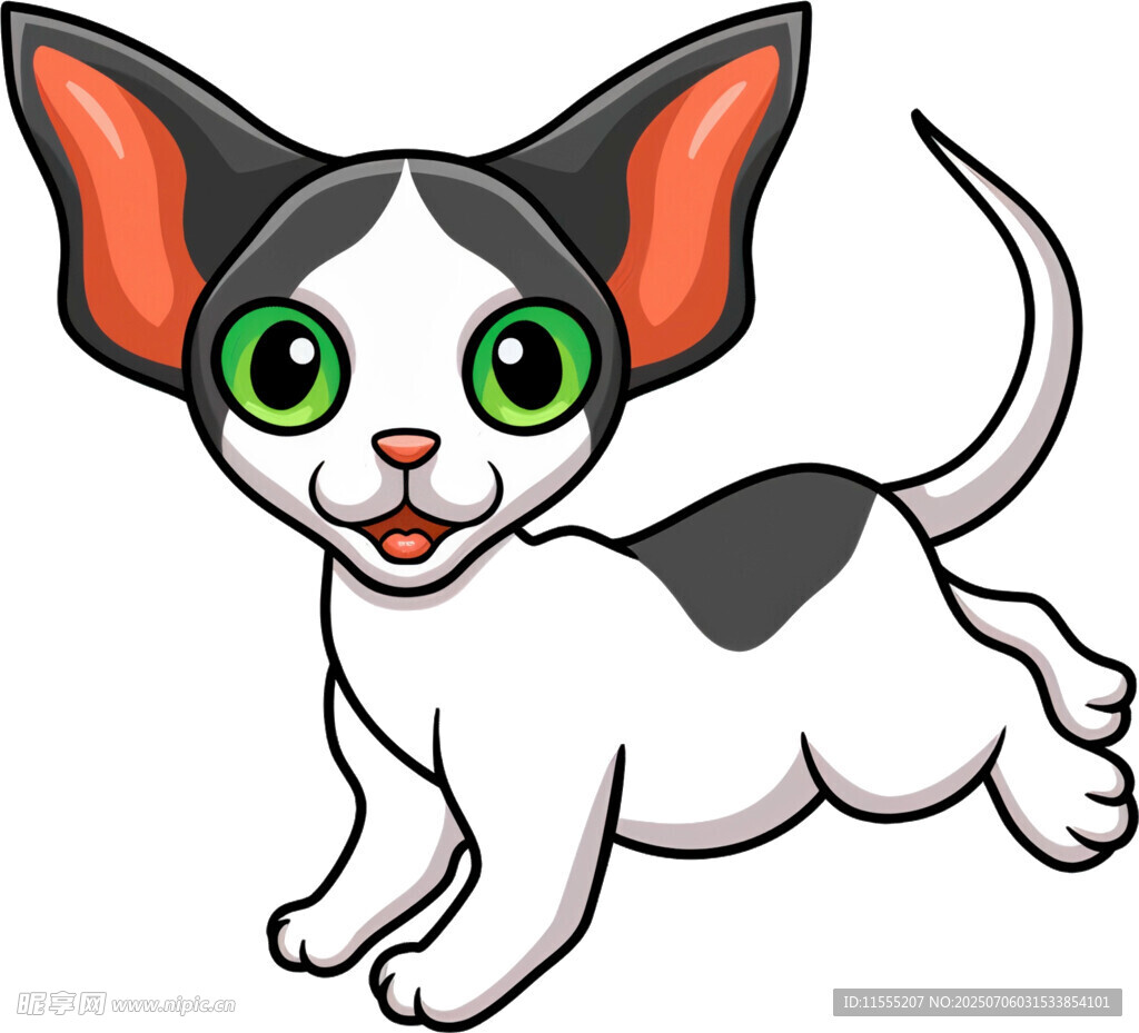 可爱萌趣小猫咪奔跑瞬间