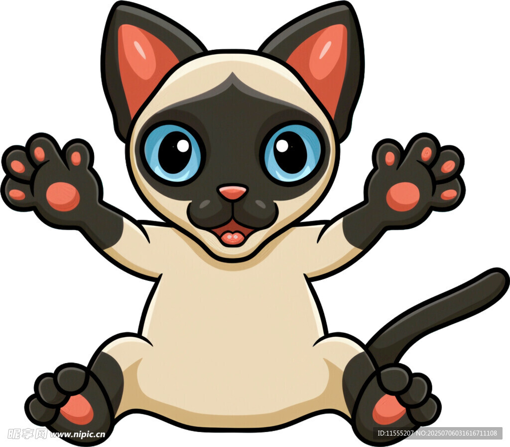 可爱猫咪张开爪子卖萌