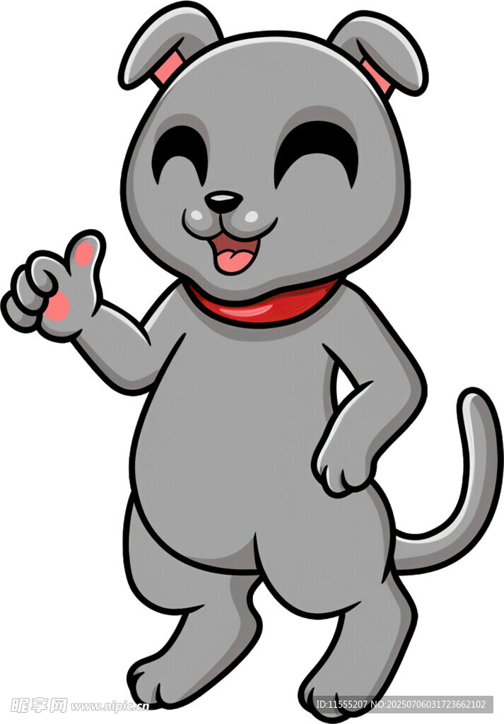 可爱小狗竖大拇指