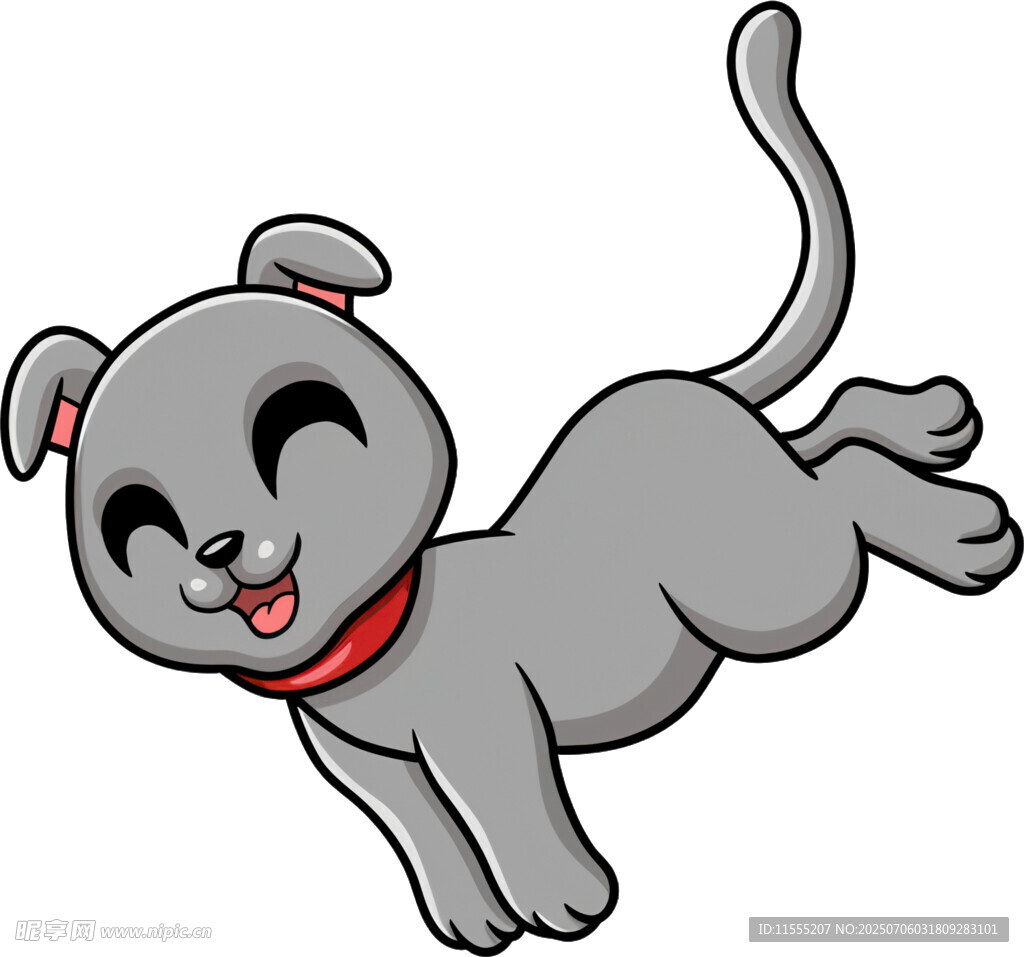 跳跃的可爱灰狗