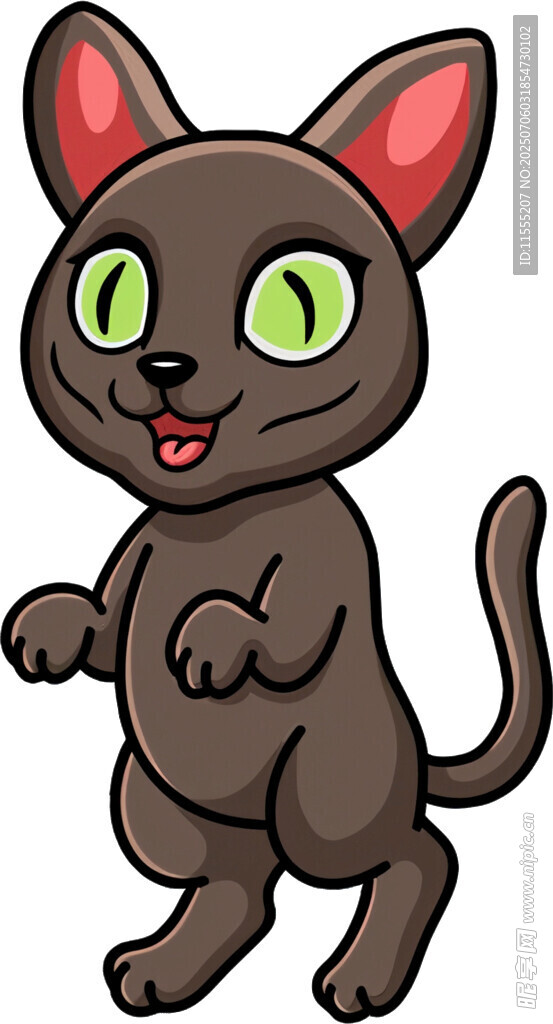 可爱黑猫卡通形象
