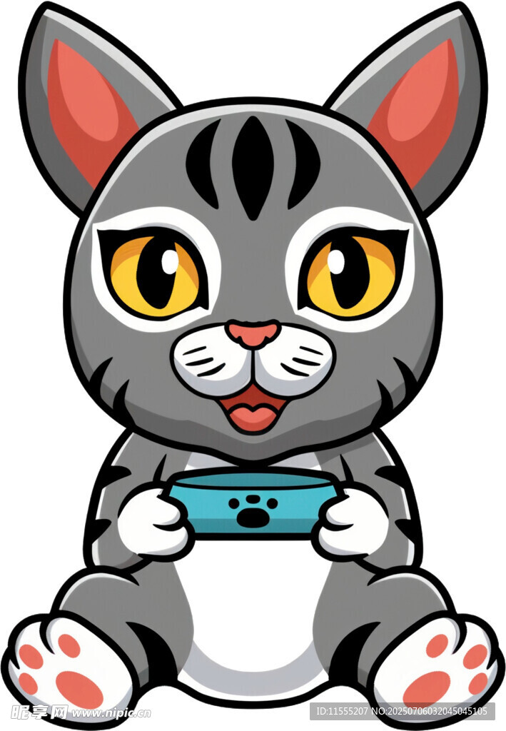 玩游戏的可爱猫咪