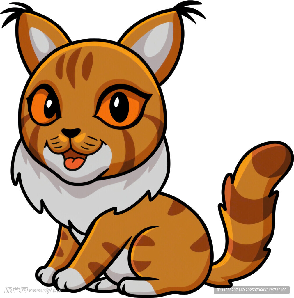 可爱橘猫卡通形象