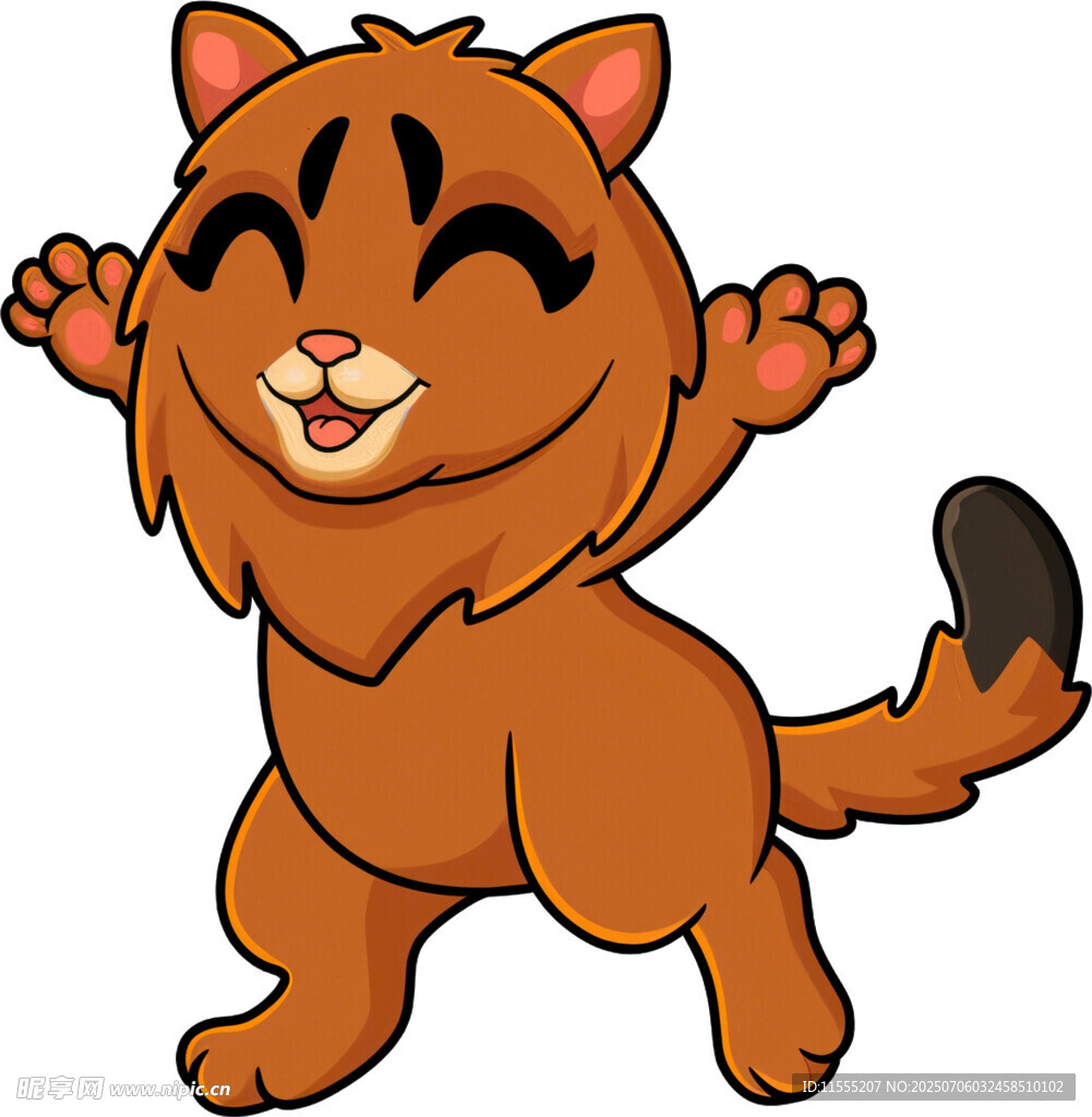 欢快的卡通猫咪