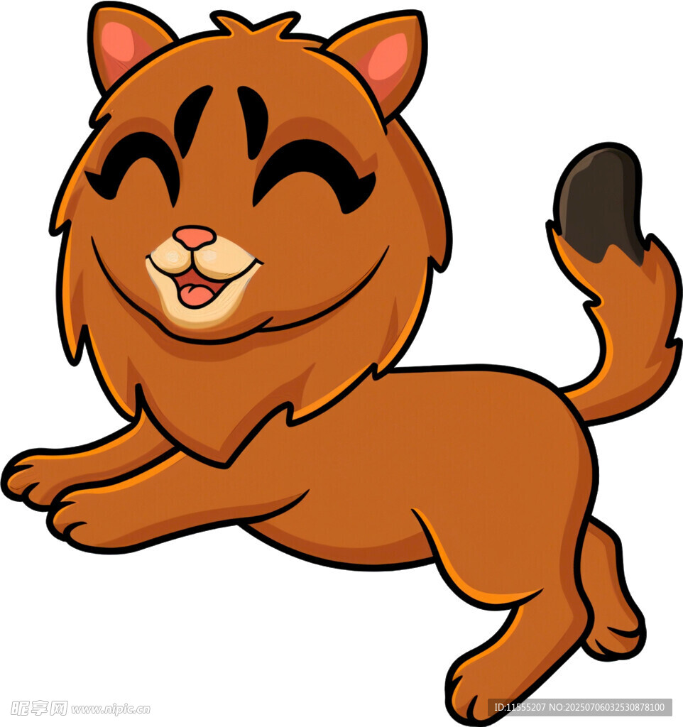 奔跑的快乐小猫