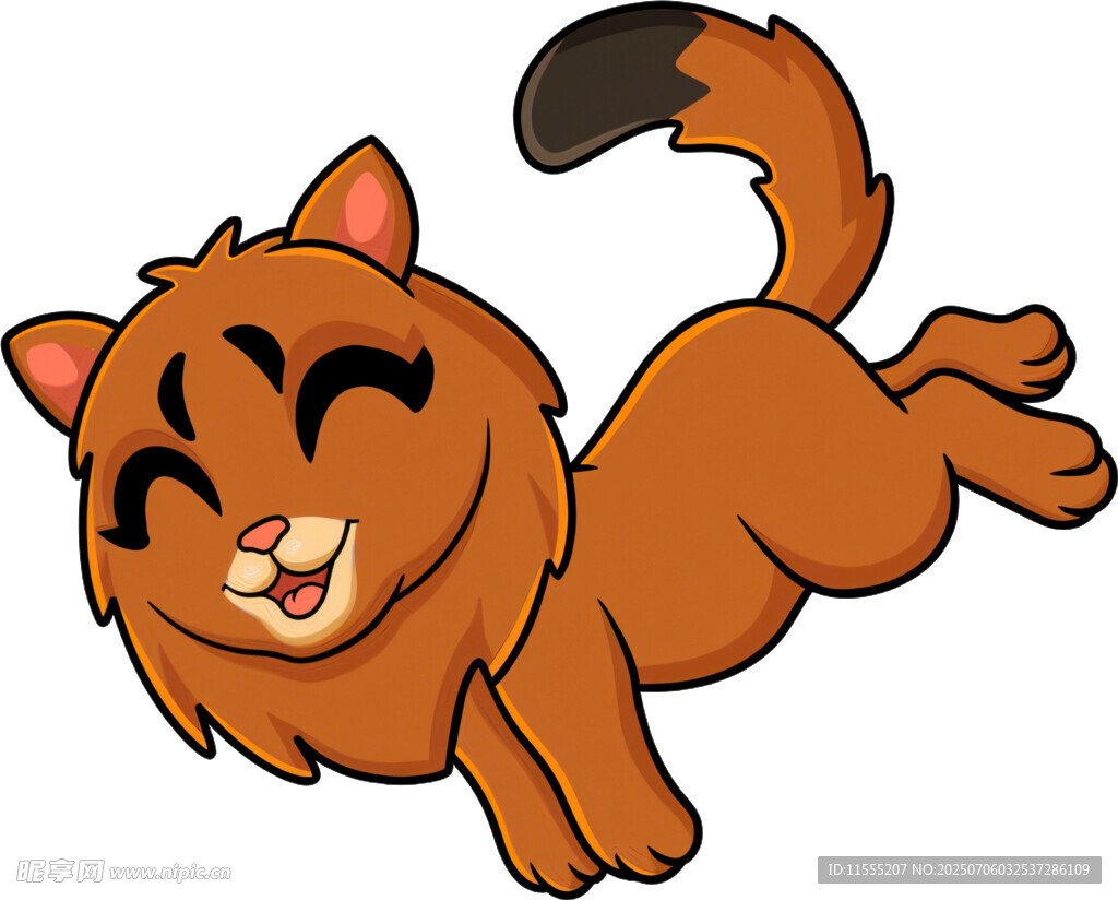 跳跃的快乐小猫