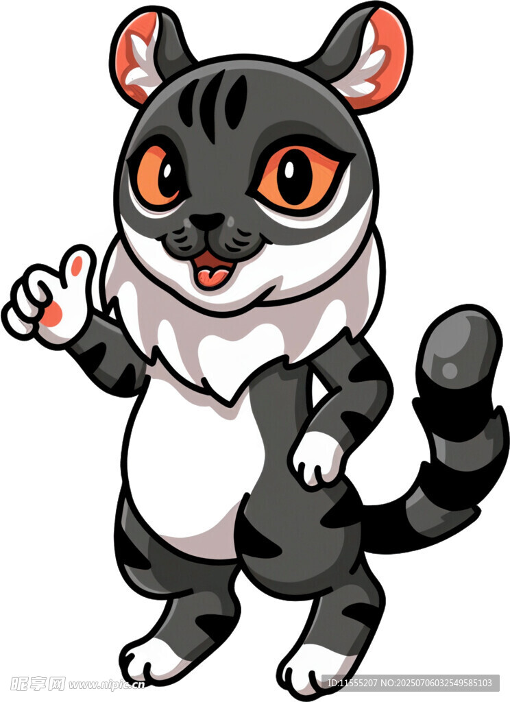 可爱黑猫卡通形象