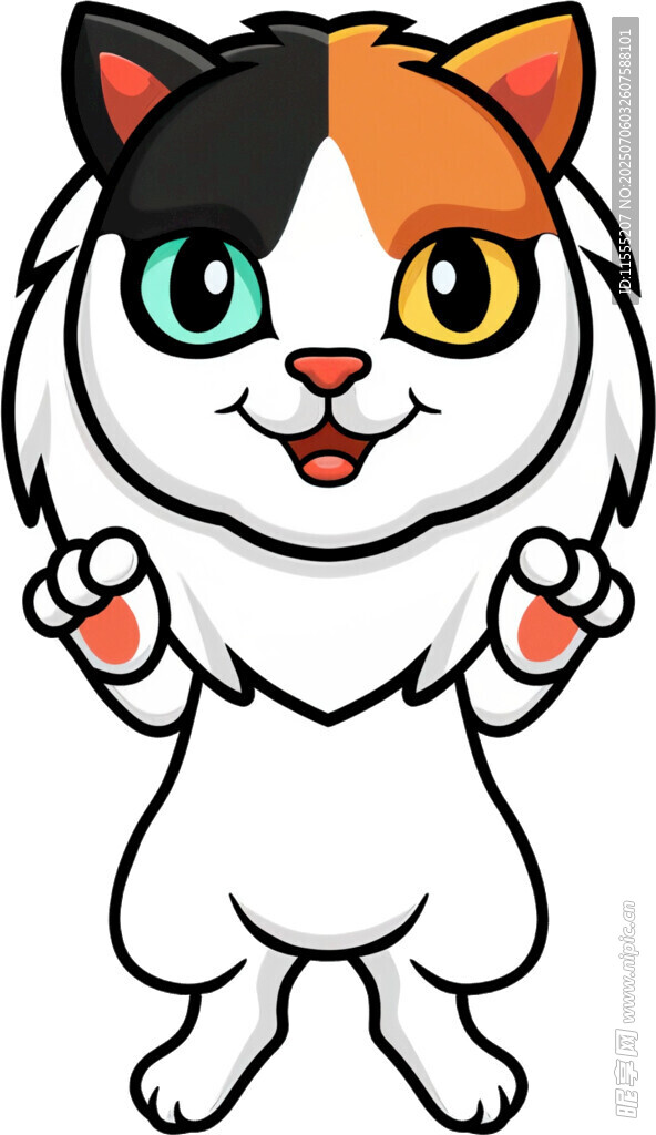 三色眼萌猫比耶