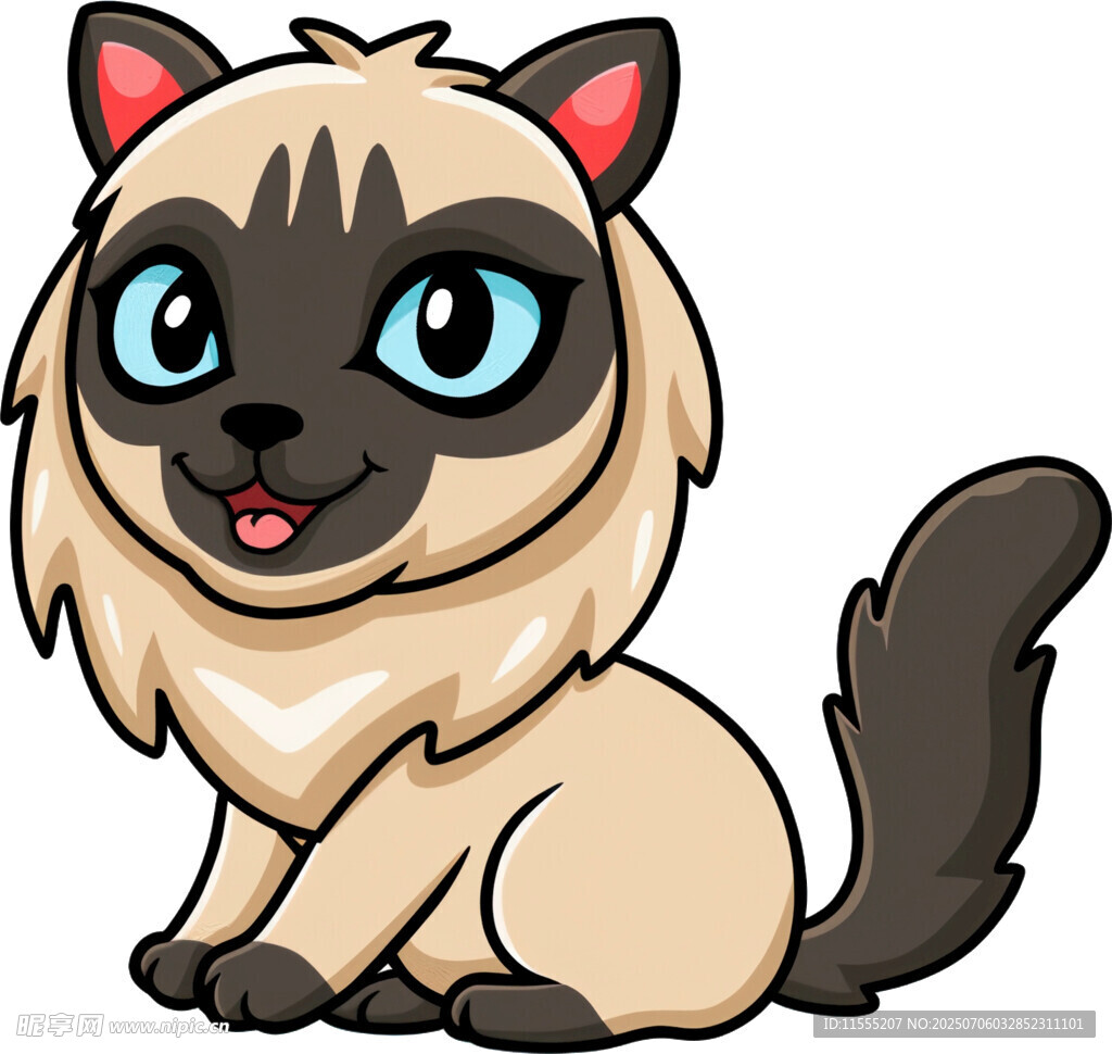 可爱的卡通猫咪