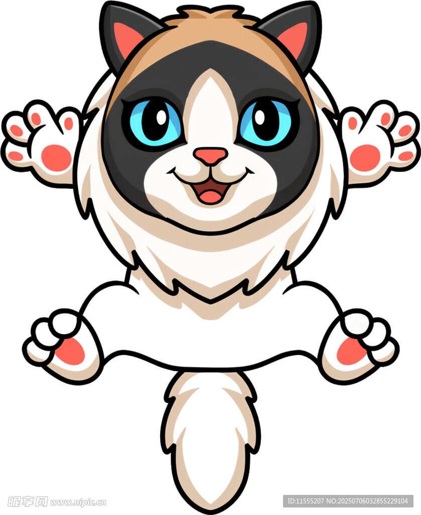 可爱猫咪张开爪子卖萌