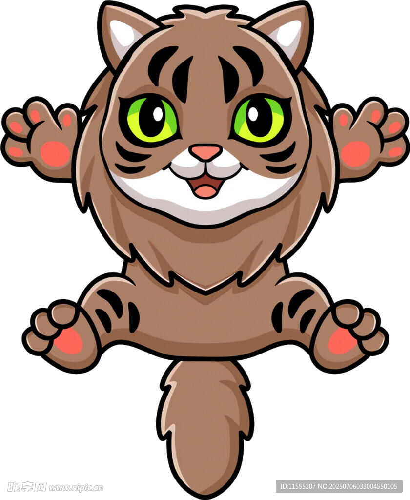 可爱猫咪跃起瞬间