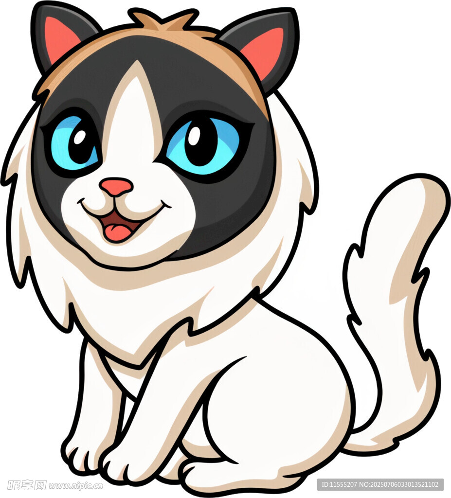 可爱布偶猫卡通形象