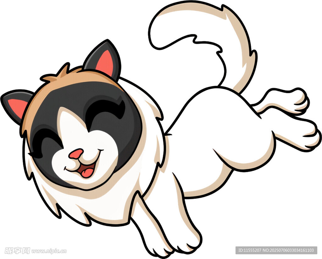 奔跑的可爱卡通小狗