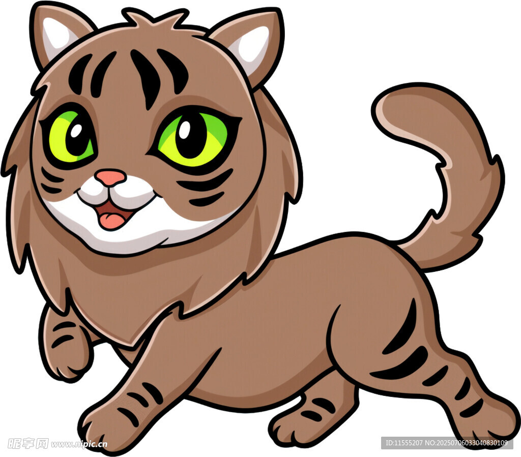 可爱奔跑小猫咪